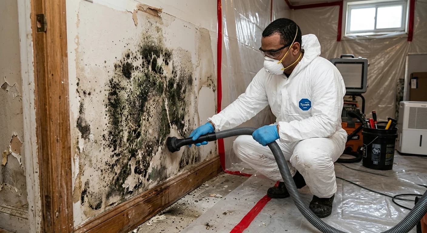 Professional water damage restoration work - Are There Health Risks Associated with Untreated Water Damage?